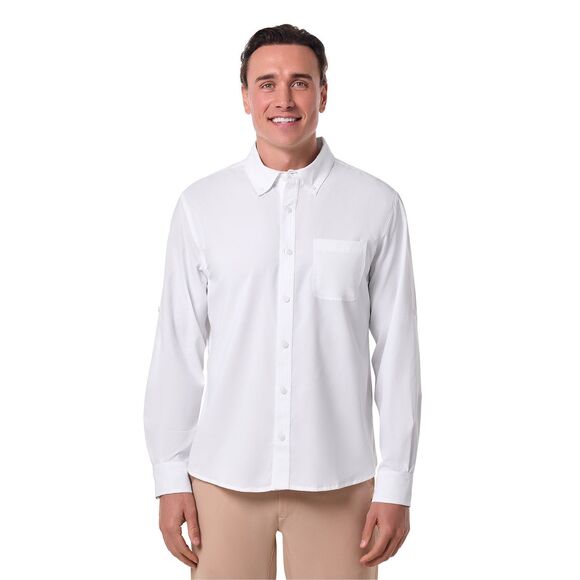 Coolibar Men’s Long Sleeve Shirt White 50+ UPF Size XL - Picture 2 of 10